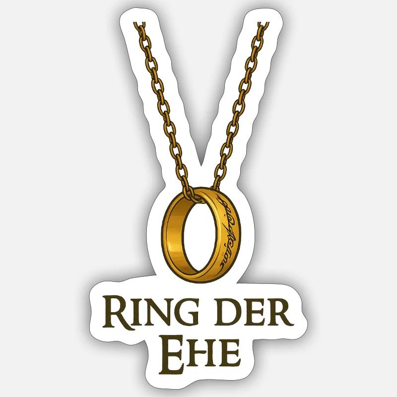 Ring der Ehe Sticker Größe S (10 x 10 cm)