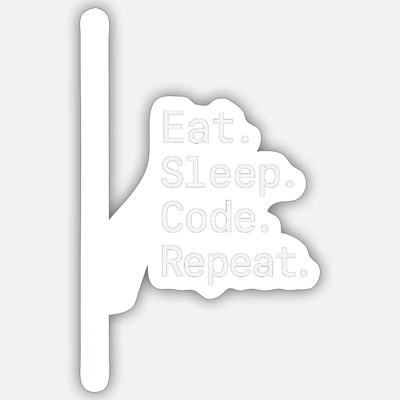 Manger. Dormir. Code. Répéter. Sticker taille S (10 x 10 cm)