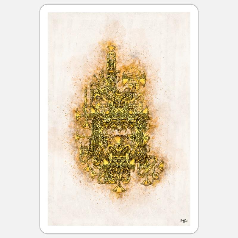 Brass Cathedral - Sticker taille S (10 x 10 cm) - blanc mat