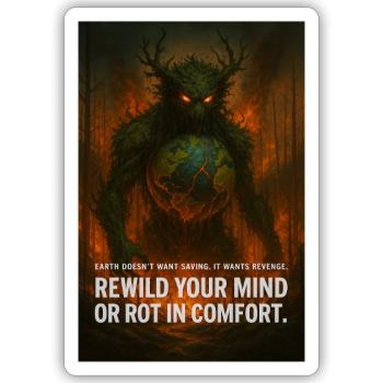 earth wants revenge - Sticker size S (10 x 10 cm) - white matte - Front