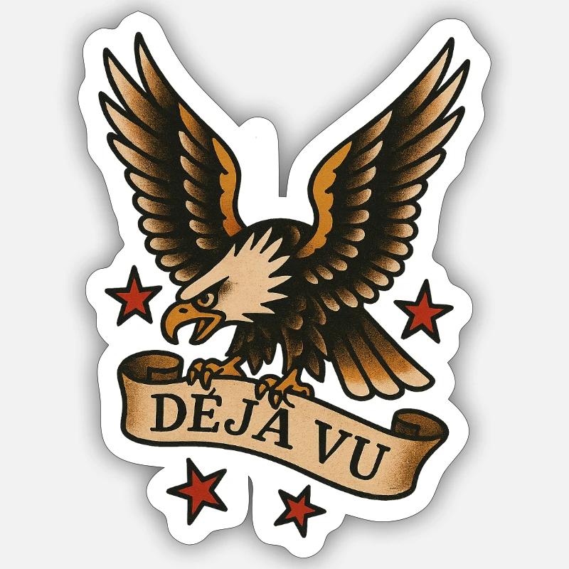 Déjà vu eagle Sticker size S (10 x 10 cm)