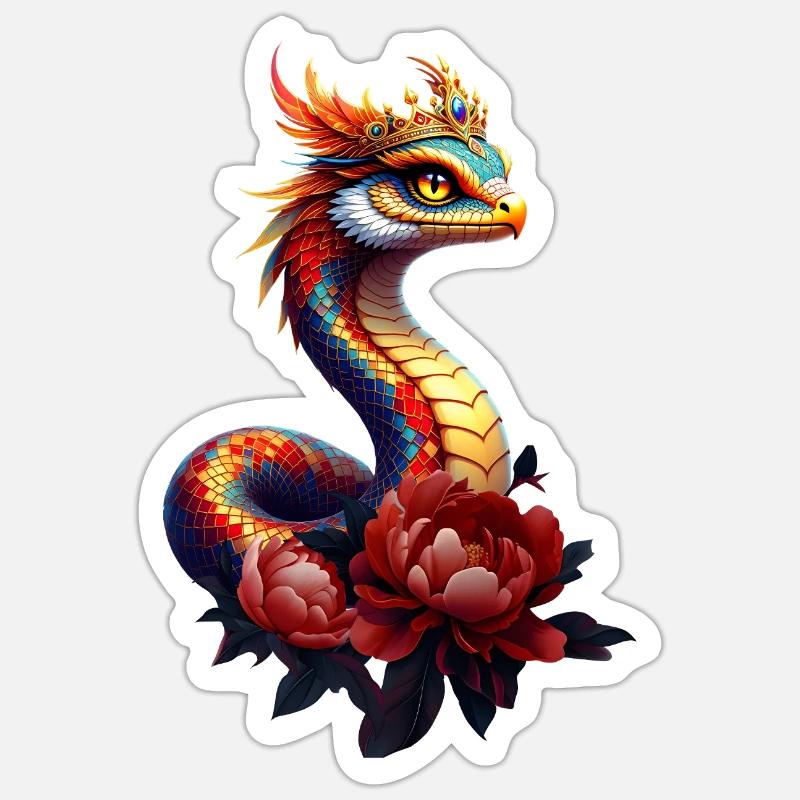 Véritable serpent étoile de l’univers. - Sticker taille S (10 x 10 cm) - blanc mat