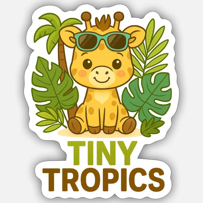 Tiny Tropics – Giraffe Sticker size S (10 x 10 cm)