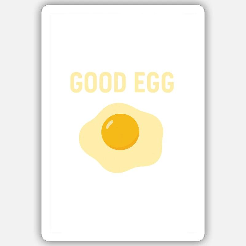 Good Egg - Sticker Größe S (10 x 10 cm) - Mattweiß