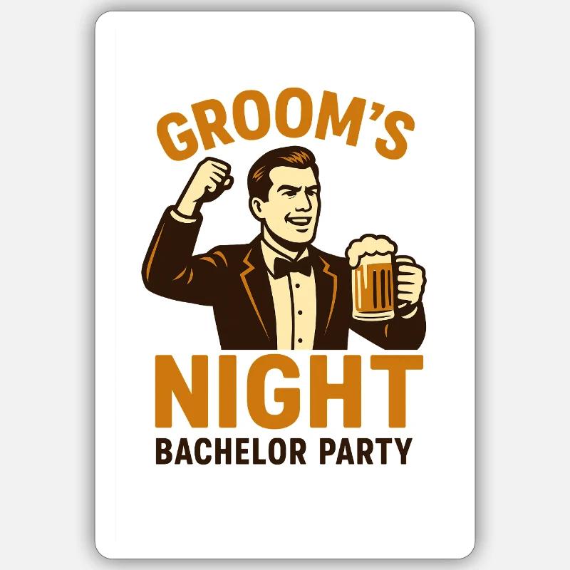 Polterabend - Sticker Größe S (10 x 10 cm) - Mattweiß