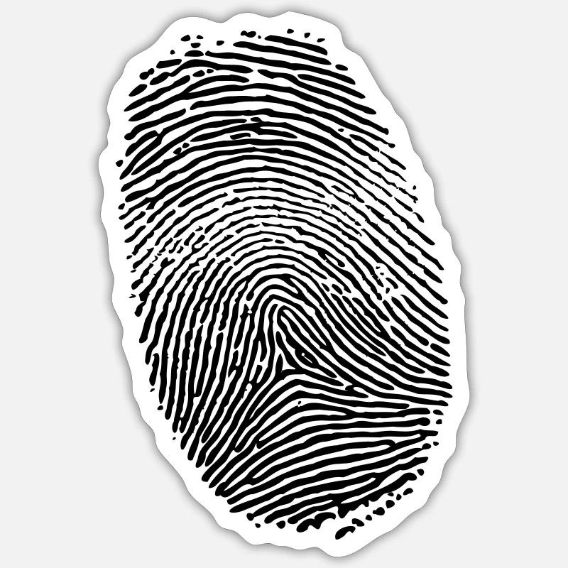 Fingerprint - Sticker size S (10 x 10 cm) - white matte