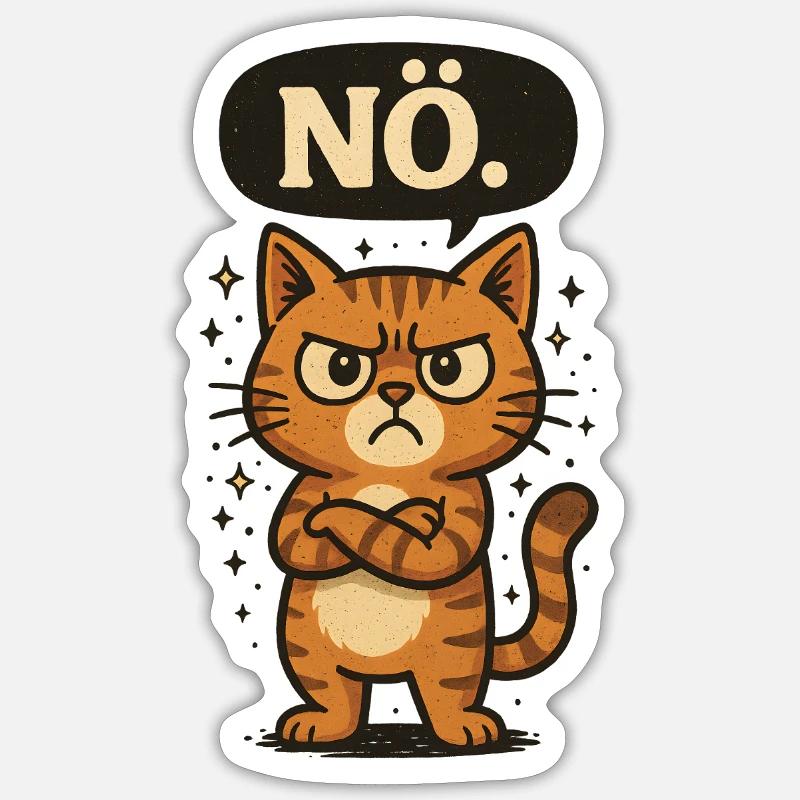 Déclaration Non, Chat Non Dire Sticker taille S (10 x 10 cm)