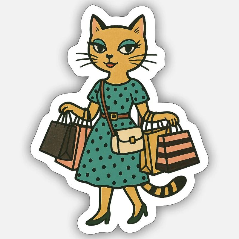 Style Chat Sticker taille S (10 x 10 cm)