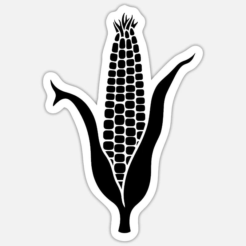 Corn on the cob – Vegetable design Drawing Sticker size S (10 x 10 cm)