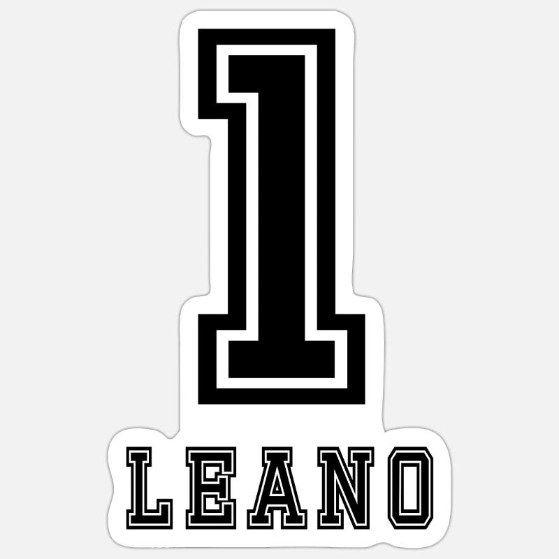 Leano - Sticker taille S (10 x 10 cm) - blanc mat