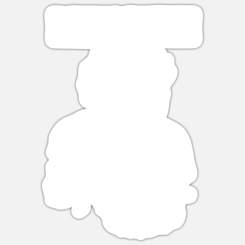 Charles Bukowski mit einer Waffe Sticker Größe S (10 x 10 cm)