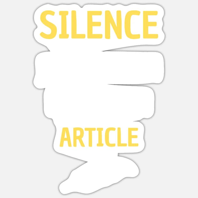 SILENCE J'ECRIS MON PROCHAIN ARTICLE Sticker taille S (10 x 10 cm)
