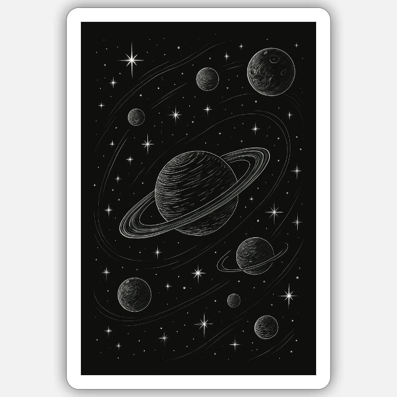 Espace - Sticker taille S (10 x 10 cm) - blanc mat