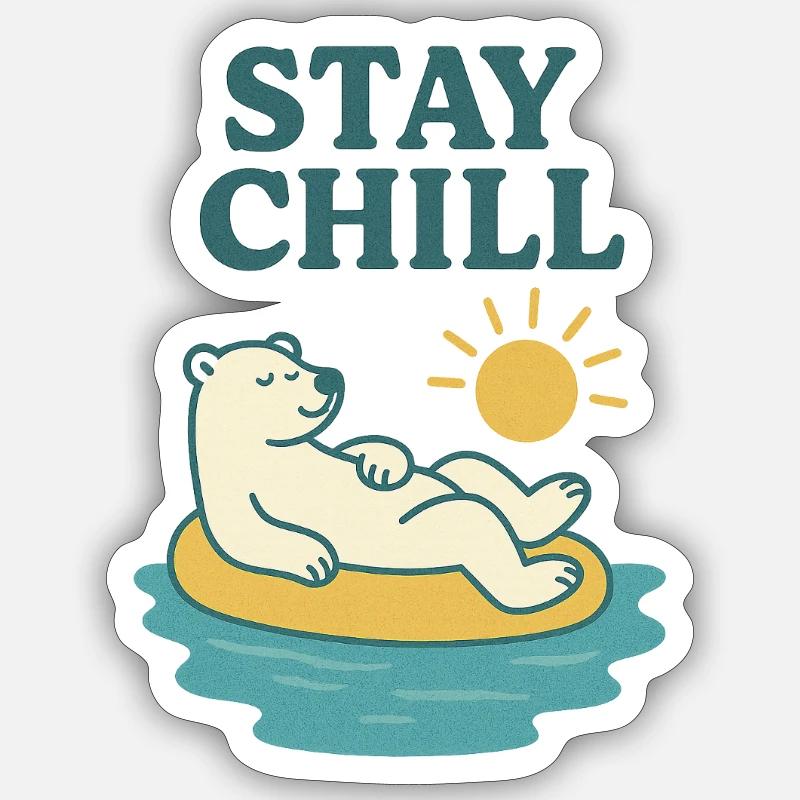 Bleib cool mit dem Eisbar Sticker Größe S (10 x 10 cm)