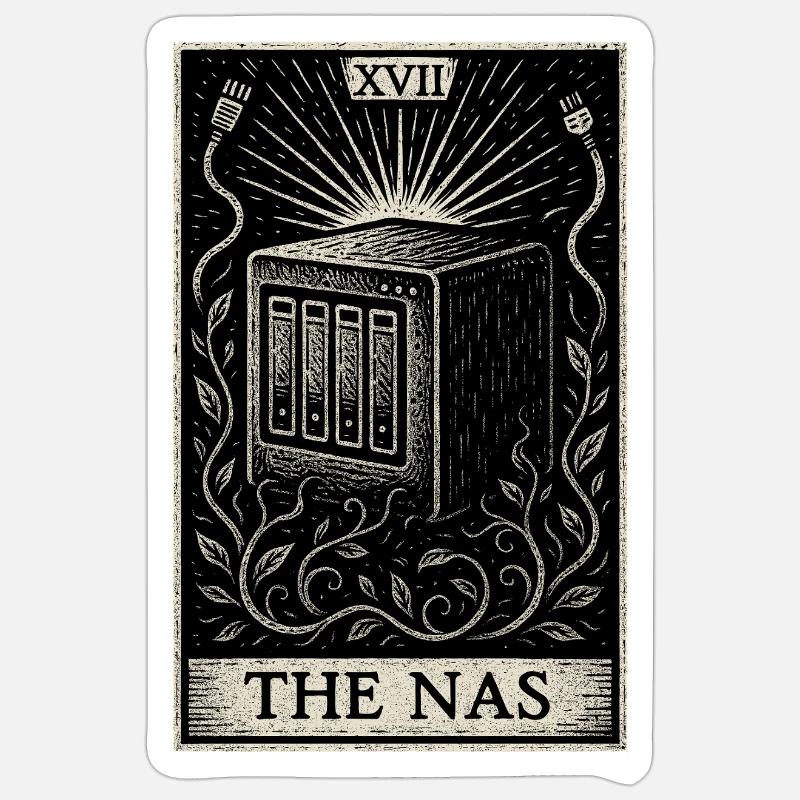 Datahoarding Tarot: Das Orakel der NAS Sticker Größe S (10 x 10 cm)