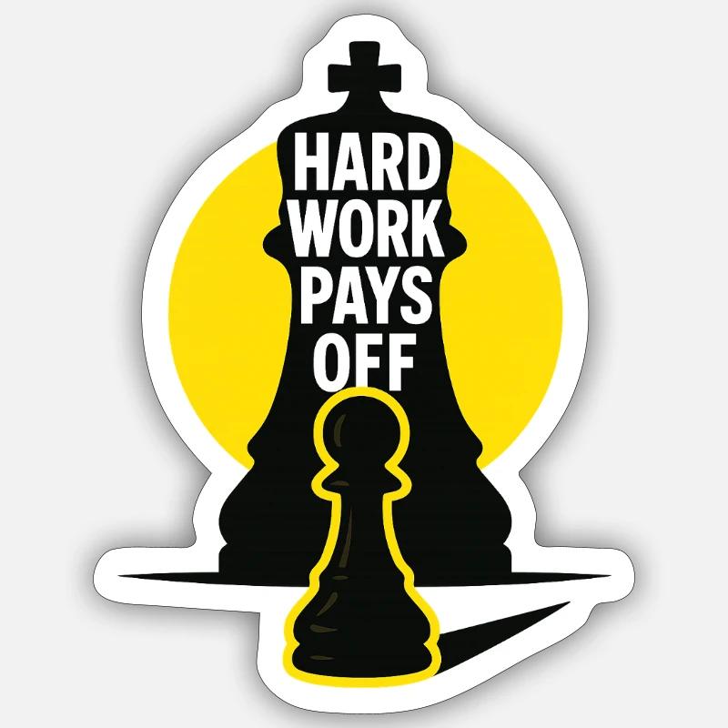 HardWorkPaysOff - Sticker size S (10 x 10 cm) - white matte