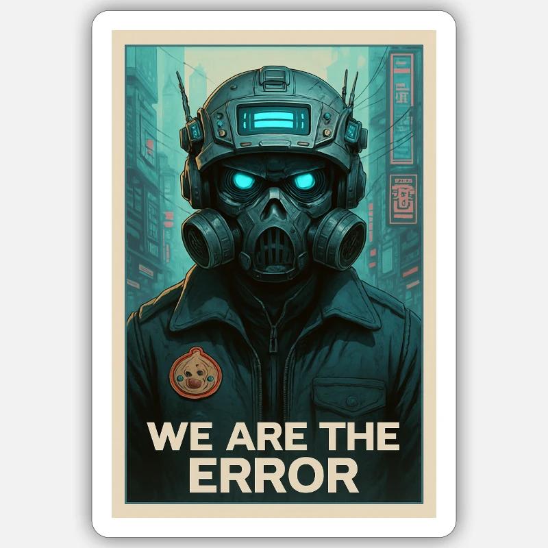 WIR SIND DER FEHLER - Sticker Größe S (10 x 10 cm) - Mattweiß
