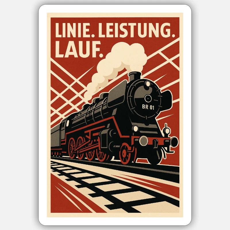 Performance de circulation sur les lignes ferroviaires Sticker taille S (10 x 10 cm)