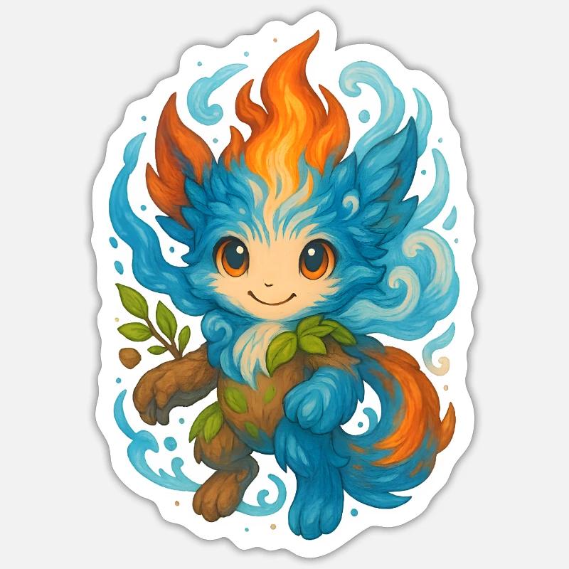 Élémentaire - Sticker taille S (10 x 10 cm) - blanc mat