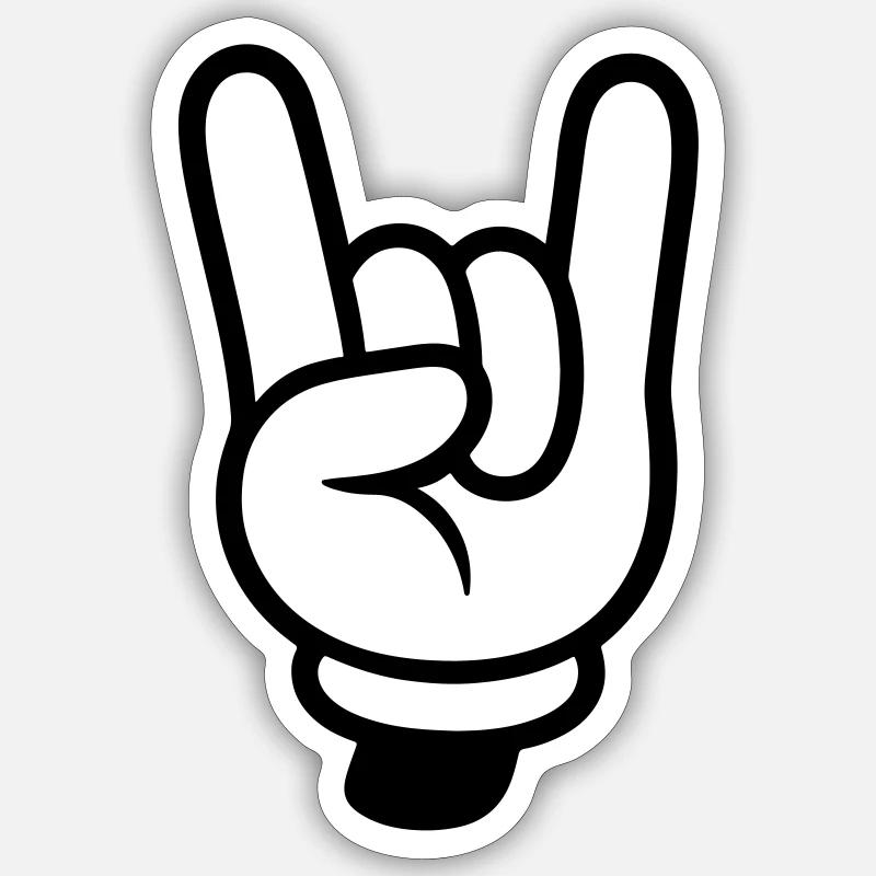 Party Hand Comic - Sticker size S (10 x 10 cm) - white matte
