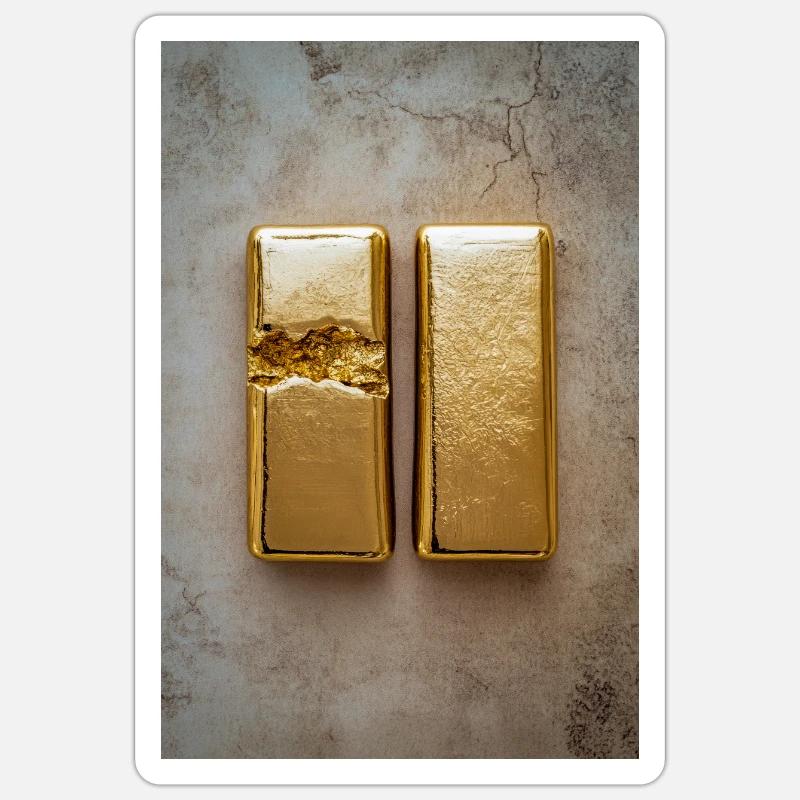 Transformation de l’or - Sticker taille S (10 x 10 cm) - blanc mat