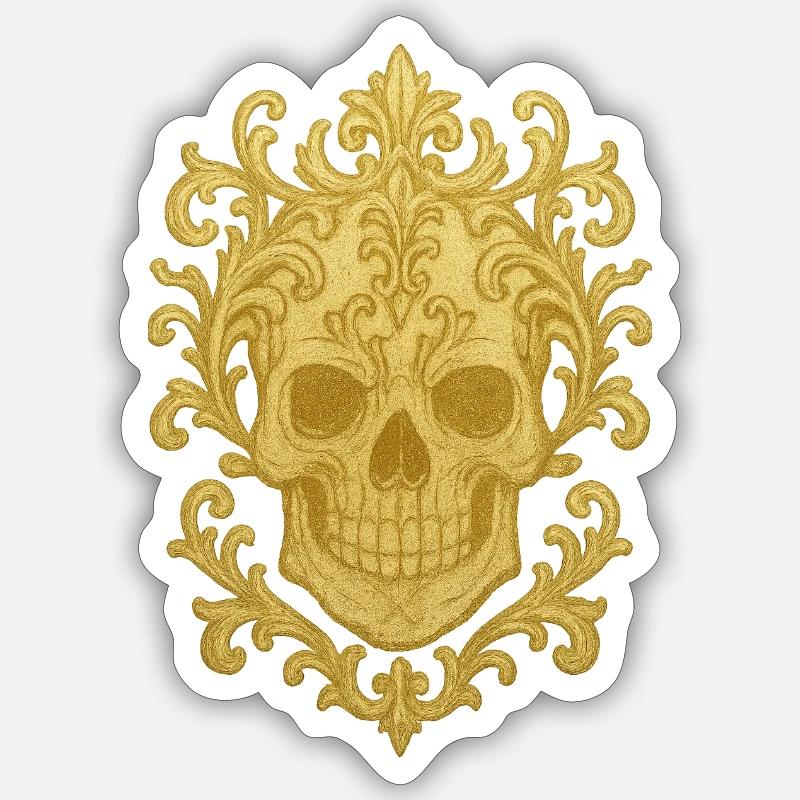 Totenkopf der gut aussieht - Sticker Größe S (10 x 10 cm) - Mattweiß