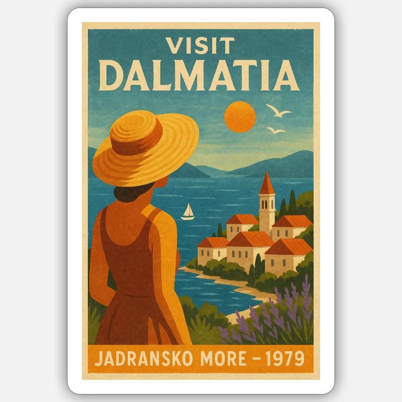 Dalmatia - Sticker Größe S (10 x 10 cm) - Mattweiß