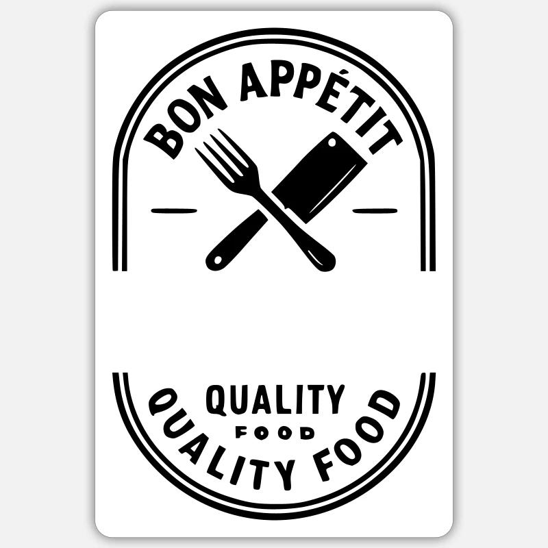 Bon appétit -FIRST NAME Sticker size S (10 x 10 cm)