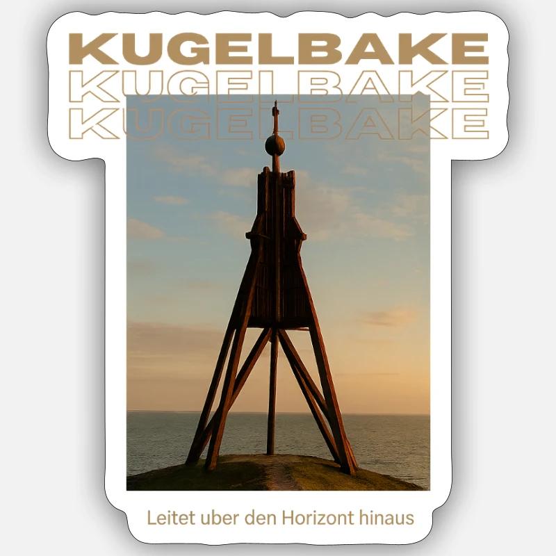 Kugelbake - Sticker taille S (10 x 10 cm) - blanc mat