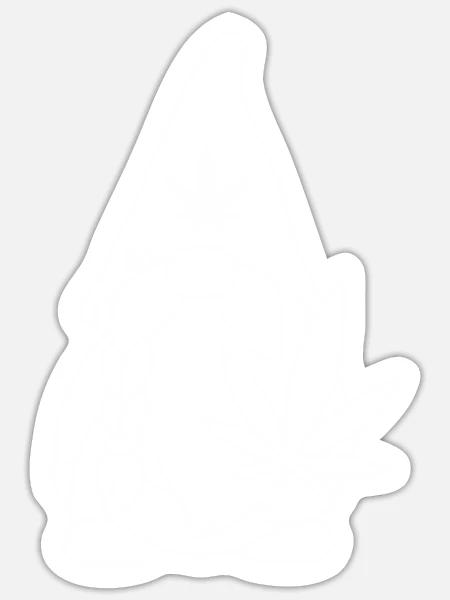 Wikingerzwerg Wikingerwichtel mit Hanfblatt - Sticker Größe S (10 x 10 cm) - Mattweiß