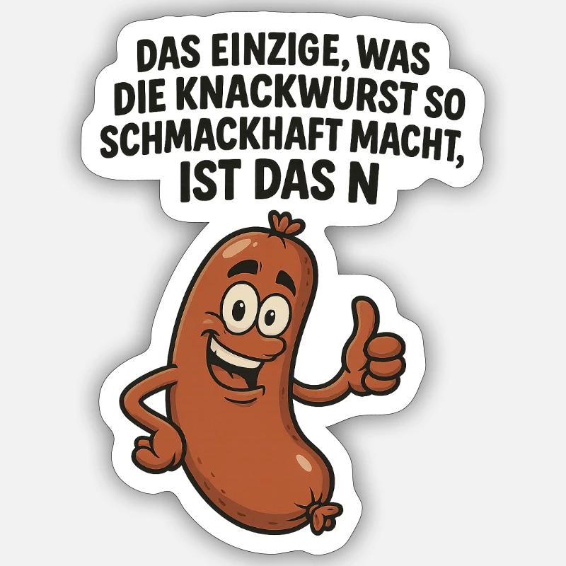 Knackwurst Funny saying - Sticker size S (10 x 10 cm) - white matte