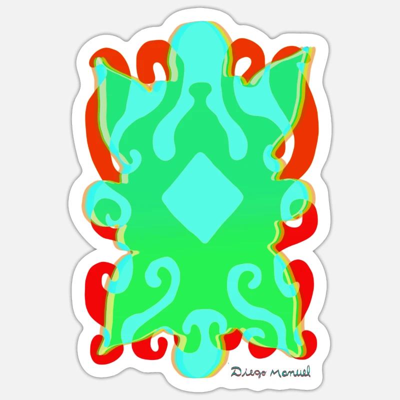 forms-tapestry-2023-2_-4- - Sticker size S (10 x 10 cm) - white matte