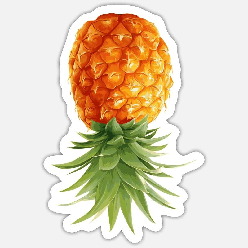 L’ananas est à l’envers - Sticker taille S (10 x 10 cm) - blanc mat