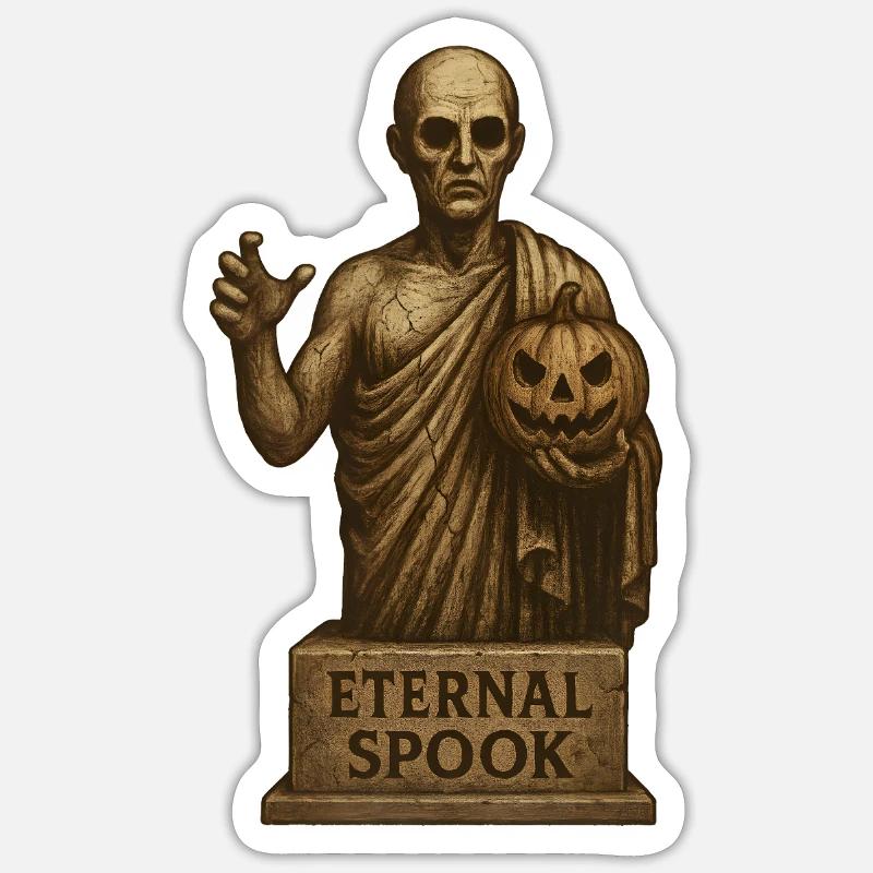 Décor d’Halloween effrayant éternel Sticker taille S (10 x 10 cm)