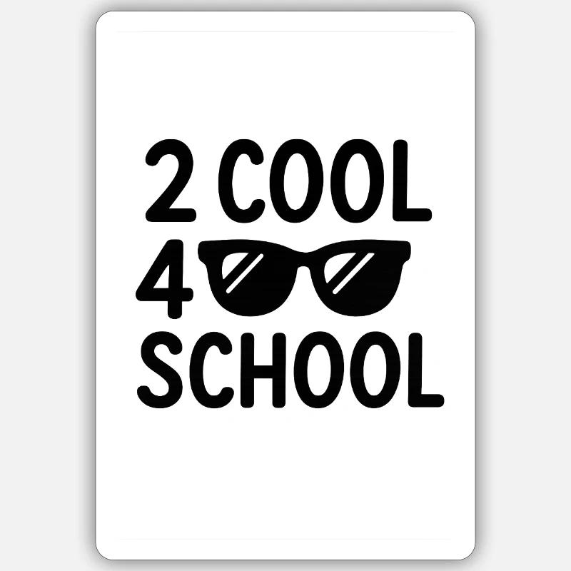 2 cool pour l'école - Sticker taille S (10 x 10 cm) - blanc mat