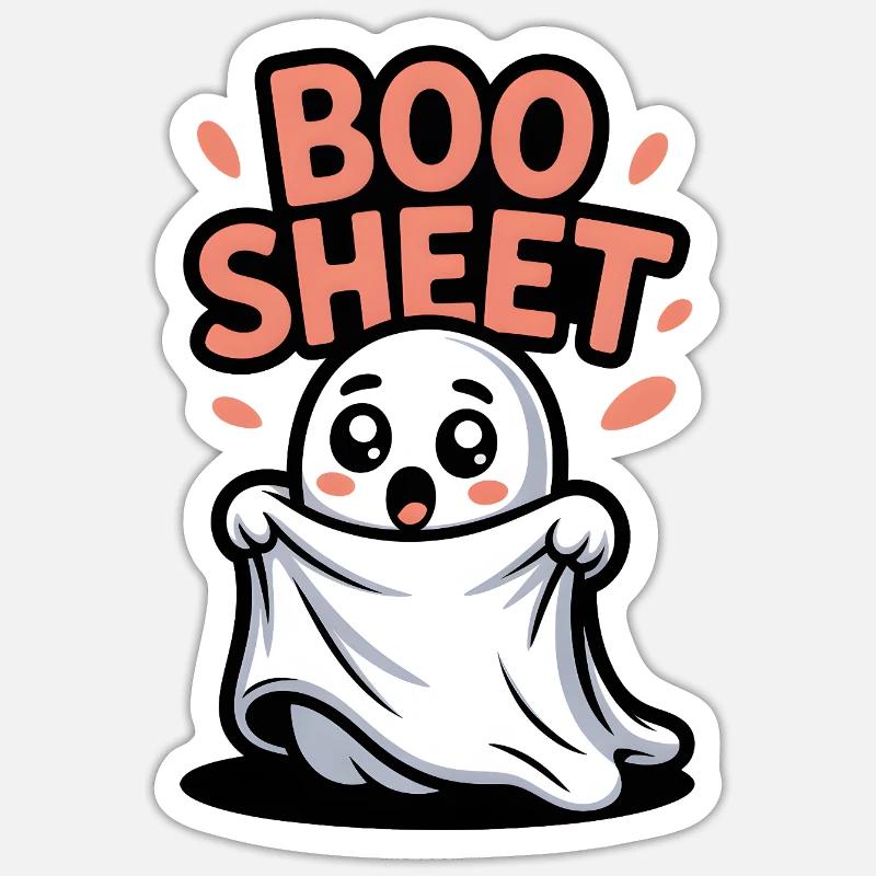 Terribly sweet ghost graphics - Sticker size S (10 x 10 cm) - white matte