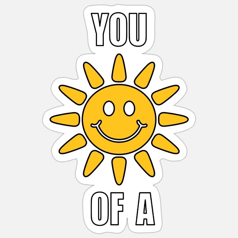 antisocial sun - Sticker size S (10 x 10 cm) - white matte