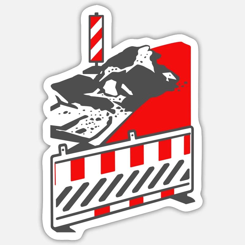 Chantier - Sticker taille S (10 x 10 cm) - blanc mat