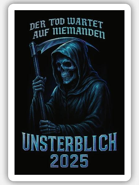 Die Unsterblichkeit der Götter - Sticker Größe S (10 x 10 cm) - Mattweiß