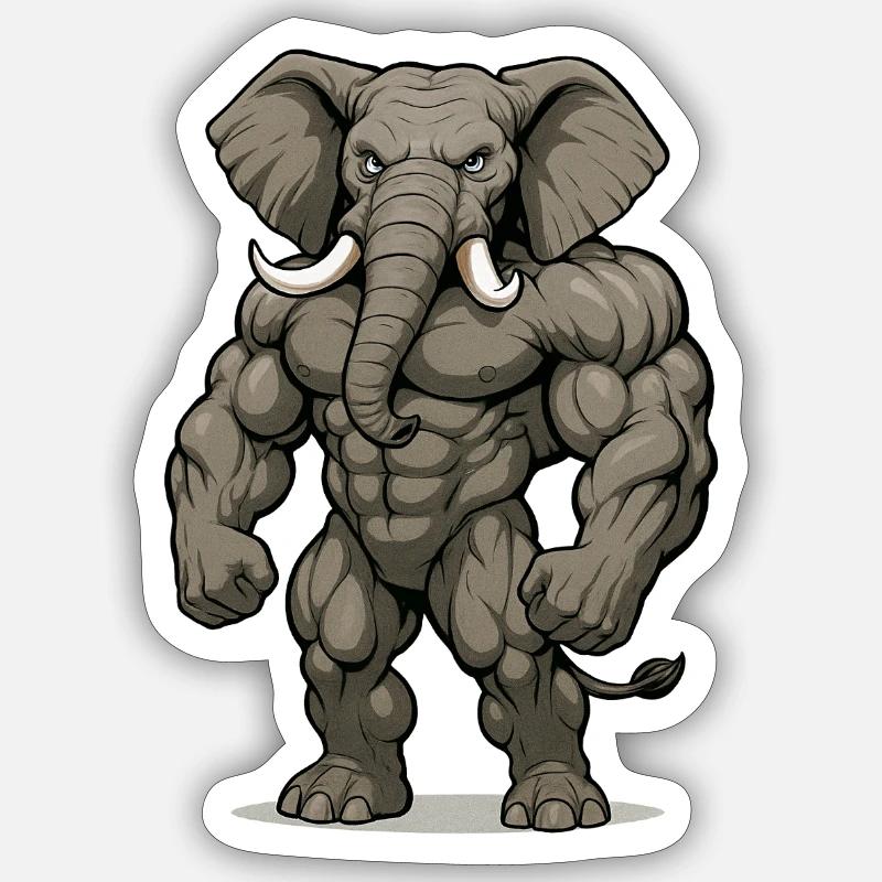 L’éléphant un peu différent Sticker taille S (10 x 10 cm)