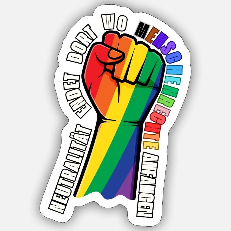 Statement Stickers Human Rights Sticker size S (10 x 10 cm)