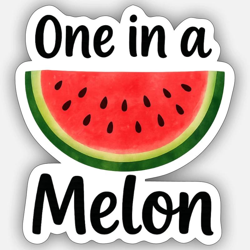 Design de pastèque avec humour Sticker taille S (10 x 10 cm)