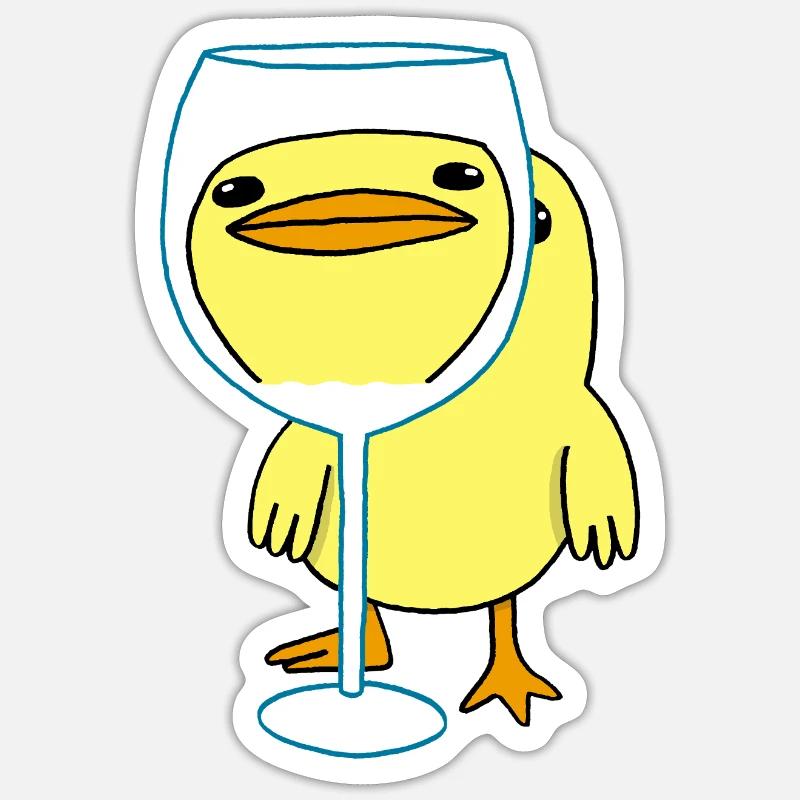 Poussin mignon - Sticker taille S (10 x 10 cm) - blanc mat
