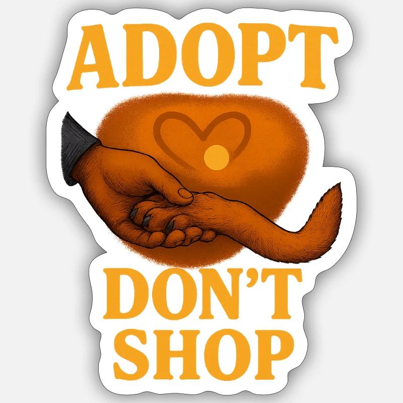 Einfühlsames Katzenadoptionsdesign - Sticker Größe S (10 x 10 cm) - Mattweiß