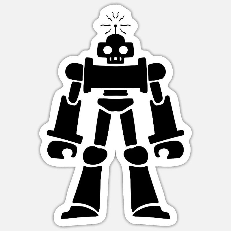 Robotron - Sticker size S (10 x 10 cm) - white matte