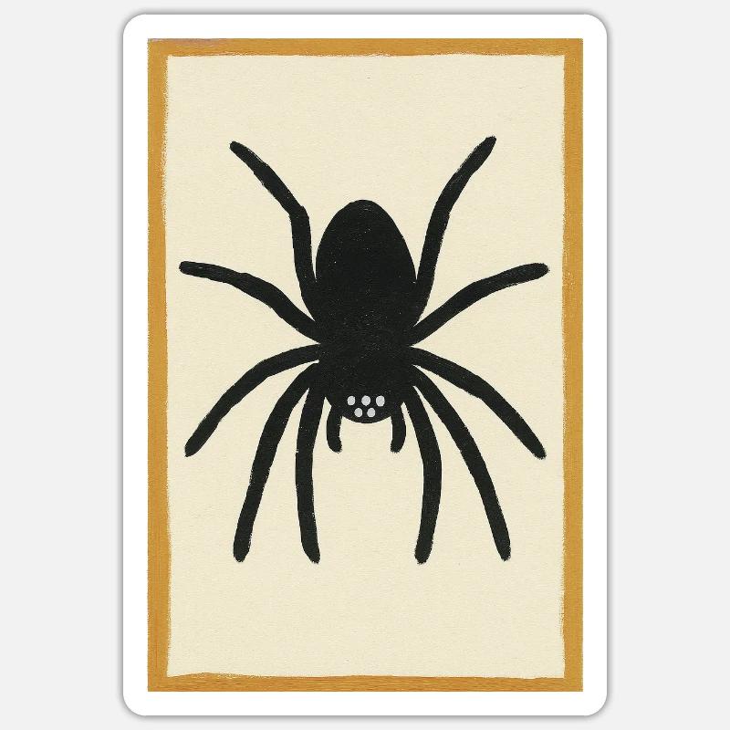 Spinne - Sticker Größe S (10 x 10 cm) - Mattweiß