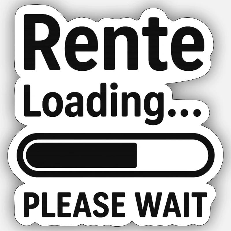 Drôle de dicton de pension avec barre de progrès Sticker taille S (10 x 10 cm)