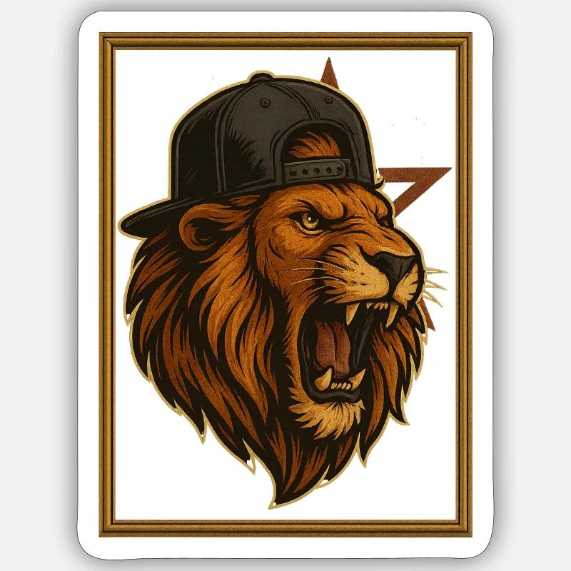 Lion de L'4tlas Sticker taille S (10 x 10 cm)