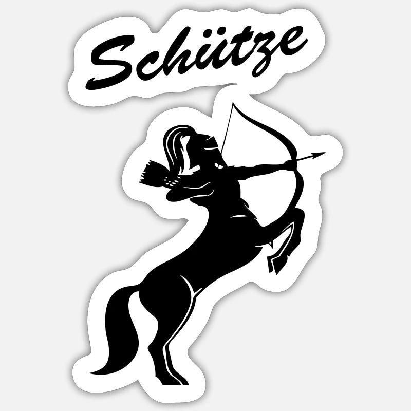 Sagittaire - Sticker taille S (10 x 10 cm) - blanc mat
