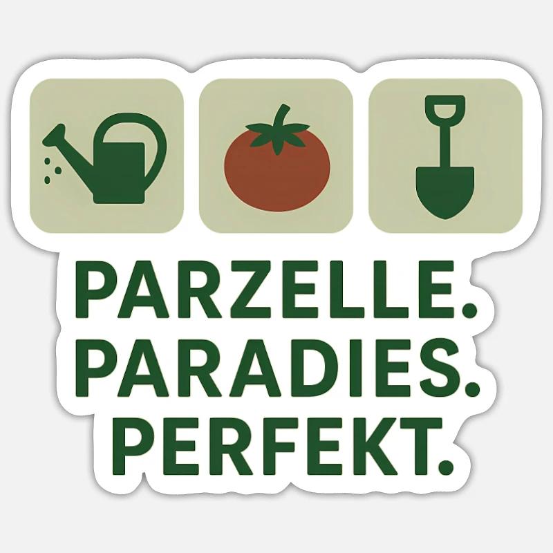 Parcelle Paradis Parfait - Sticker taille S (10 x 10 cm) - blanc mat